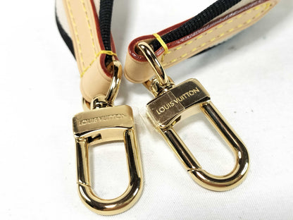 LOUIS VUITTON Signature Strap, Beige/Black/Pink, Signature Canvas with Gold Hardware