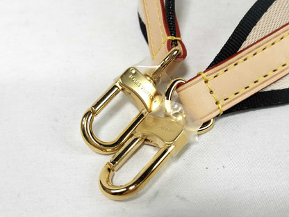 LOUIS VUITTON Signature Strap, Beige/Black/Pink, Signature Canvas with Gold Hardware