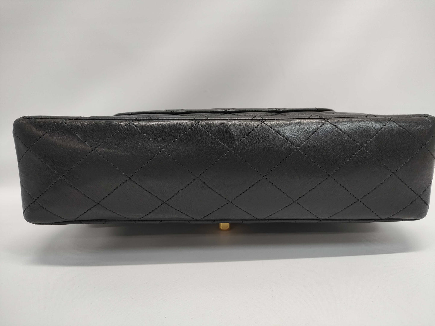 CHANEL Classic Double Flap Shoulder Bag, Size 26, Black Quilted Lambskin Leather with Gold Hardware