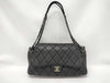 CHANEL Timeless Jumbo Trio Dark Blue Lambskin Quilted Leather Shoulder Bag with Silver Hardware