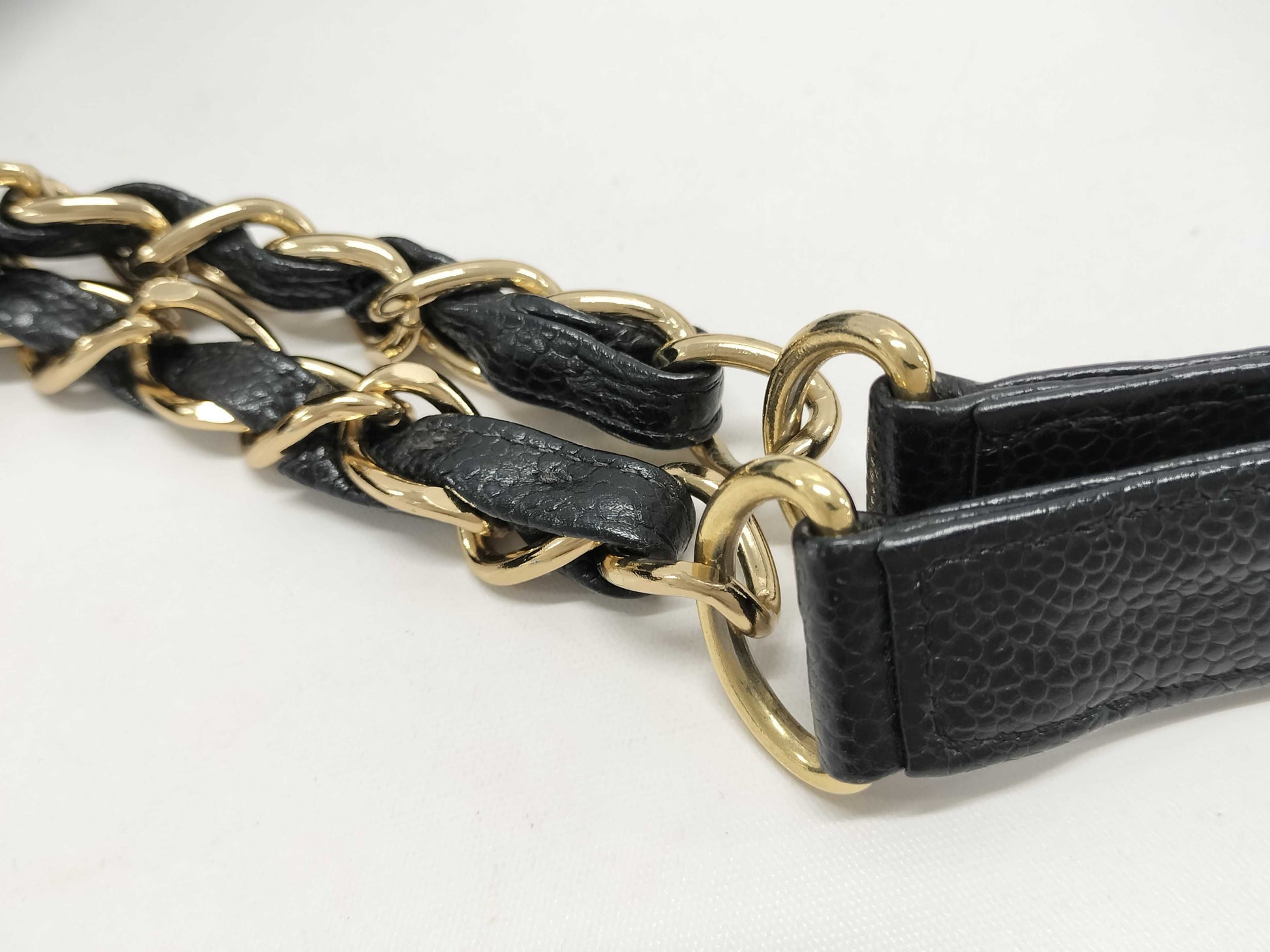 CHANEL CC Petite Shopping Tote in Black Caviar Leather with Silver Hardware