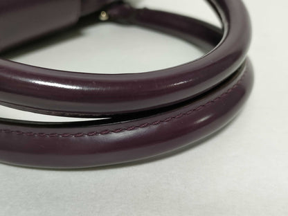 LOUIS VUITTON Epi Leather Montaigne GM Purple Epi Leather Handbag with Silver Hardware