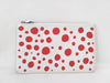 LOUIS VUITTON Monogram Empreinte Louis Vuitton Yayoi Kusama Infinity Dot Neverfull Pouch White/Red Monogram Empreinte Infinity Dot Silver Hardware Pouch