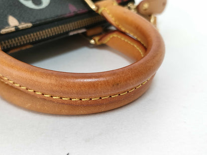 LOUIS VUITTON Monogram Multicolore Louis Vuitton Mini Speedy Black Multicolore Monogram Gold Hardware Handbag