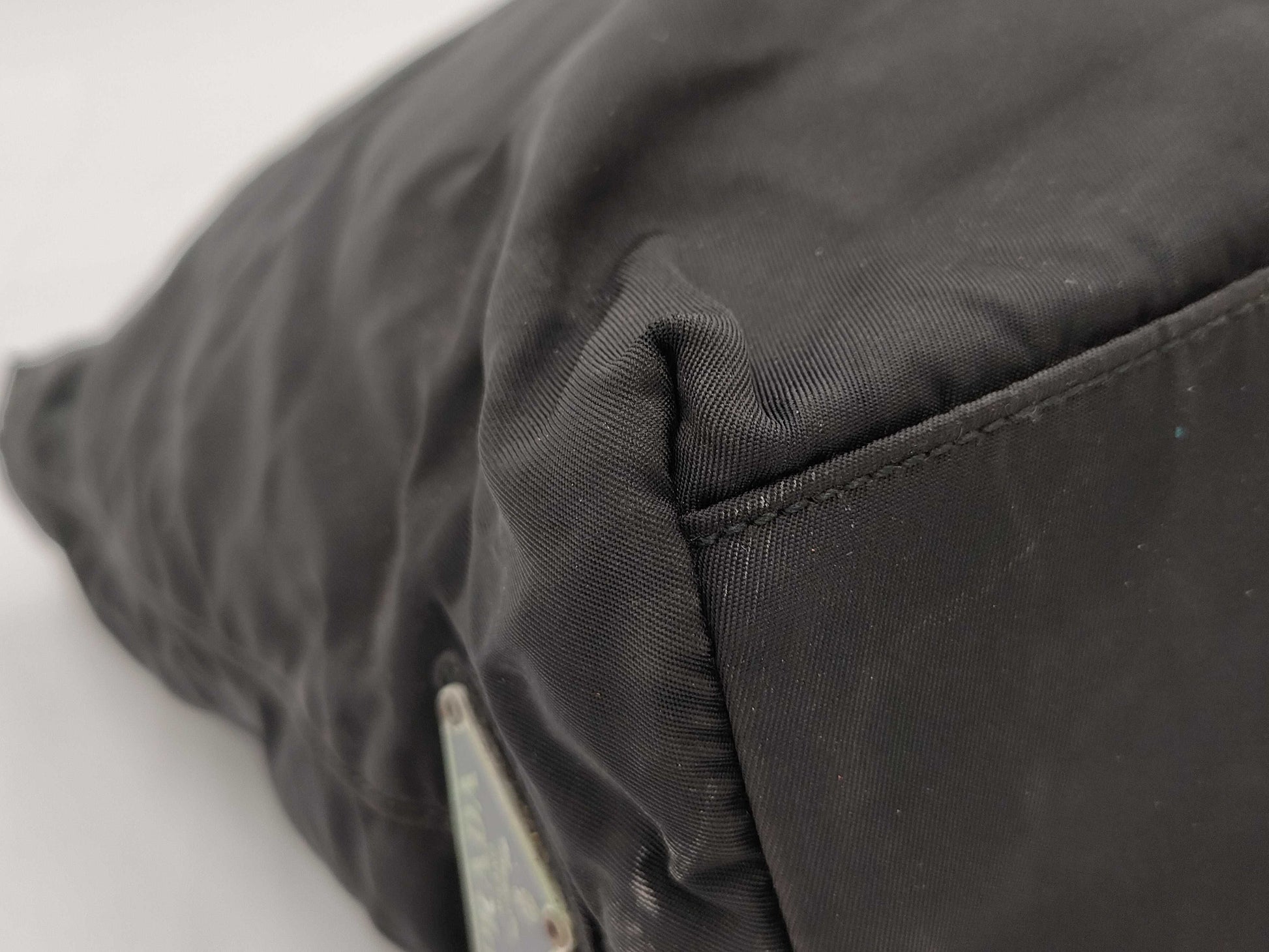 PRADA Prada plastic handle nylon tote bag