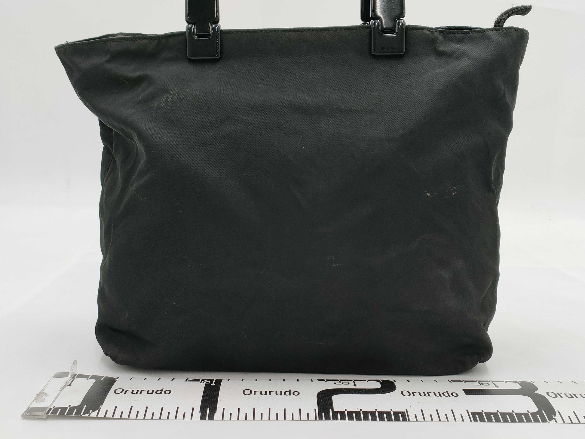 PRADA Prada plastic handle nylon tote bag