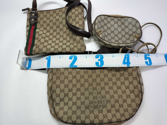 GUCCI GG Canvas GUCCI 3-Piece Gucci Bag Set Shoulder Bag