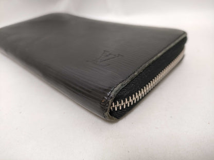LOUIS VUITTON Epi Louis Vuitton Zippy Wallet Epi Black Long Wallet