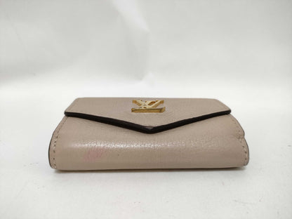 LOUIS VUITTON Louis Vuitton Louis Vuitton Portefeuille Lock Mini Beige Wallet