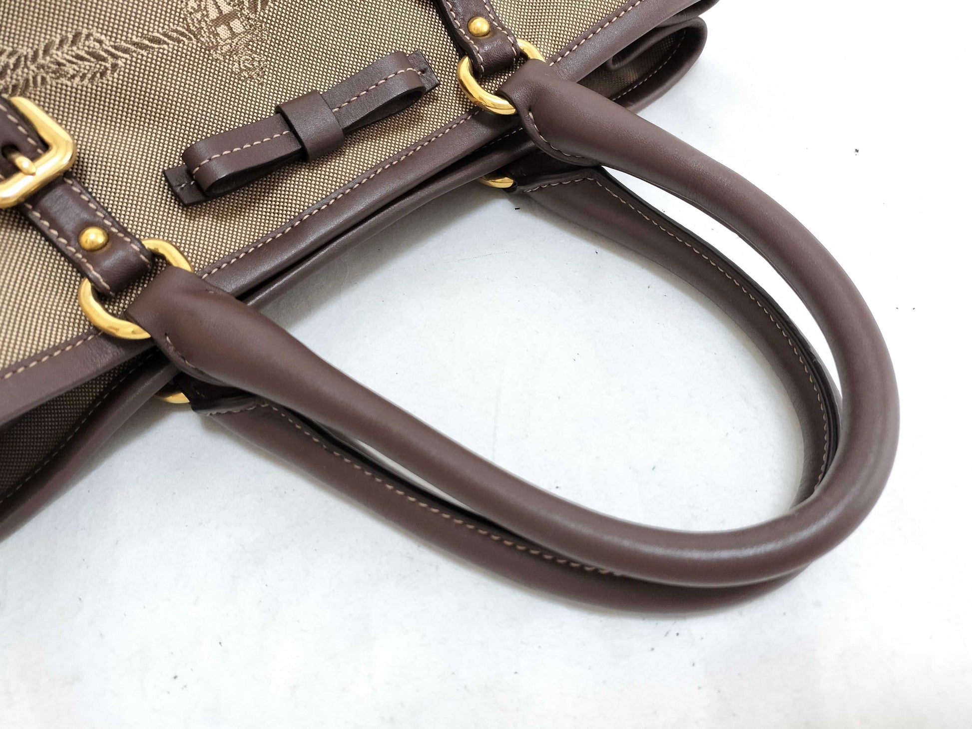 PRADA Prada Logo Jacquard 2-Way Tote Bag BN1841