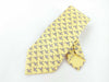 HERMES Yellow Dolphin Print Tie Other Accessories