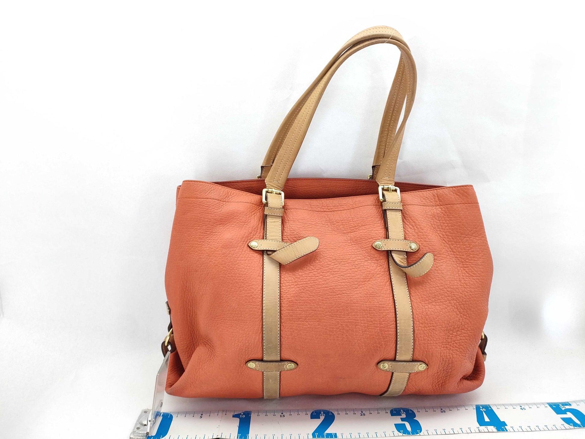 HUNTING WORLD Hunting World Leather Tote Bag Orange Tote Bag