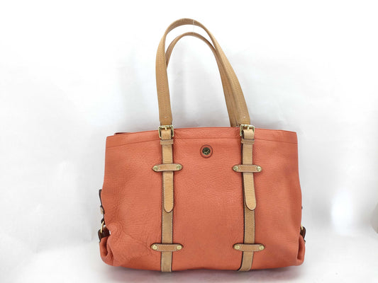 HUNTING WORLD Hunting World Leather Tote Bag Orange Tote Bag