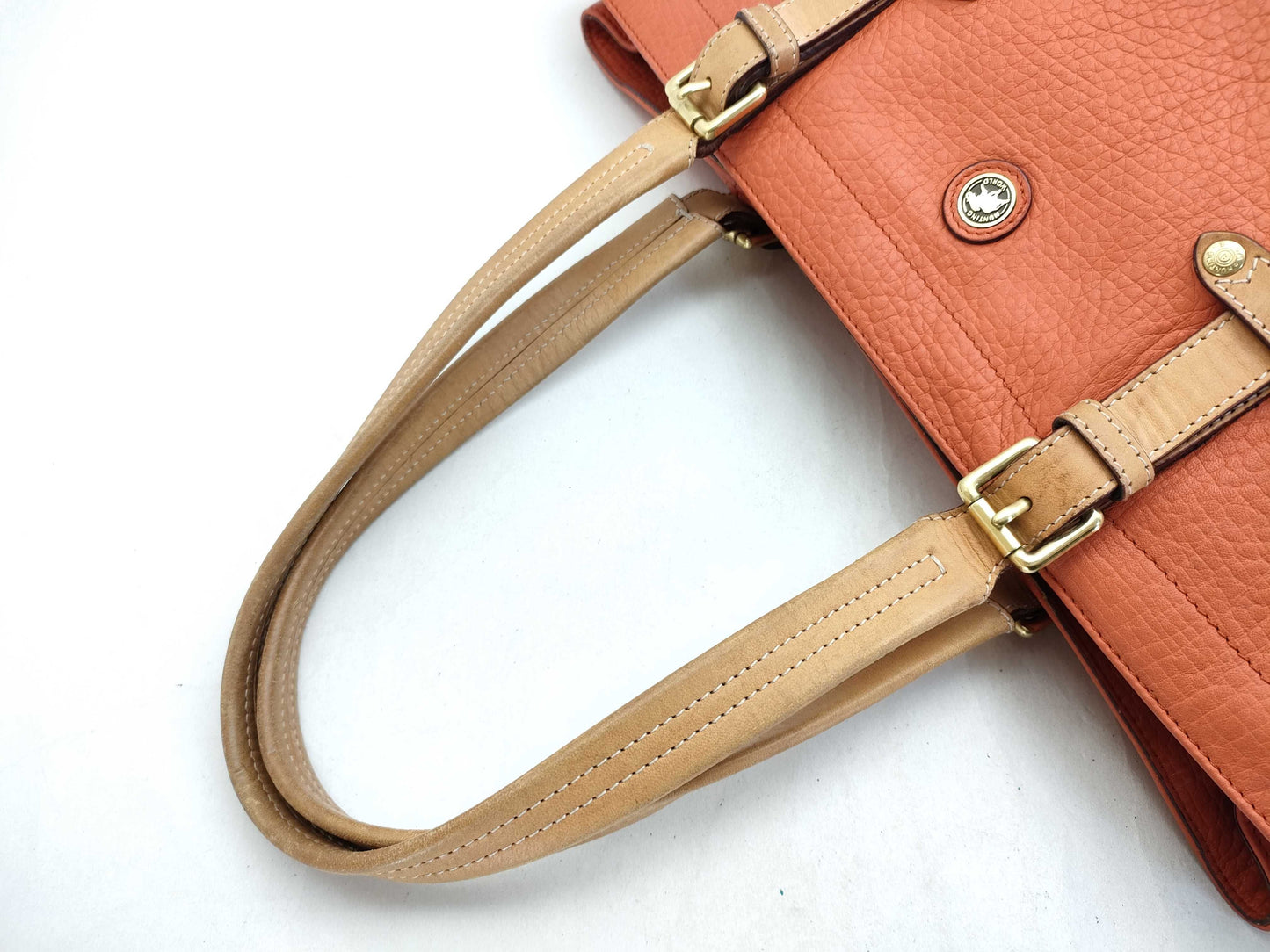 HUNTING WORLD Hunting World Leather Tote Bag Orange Tote Bag