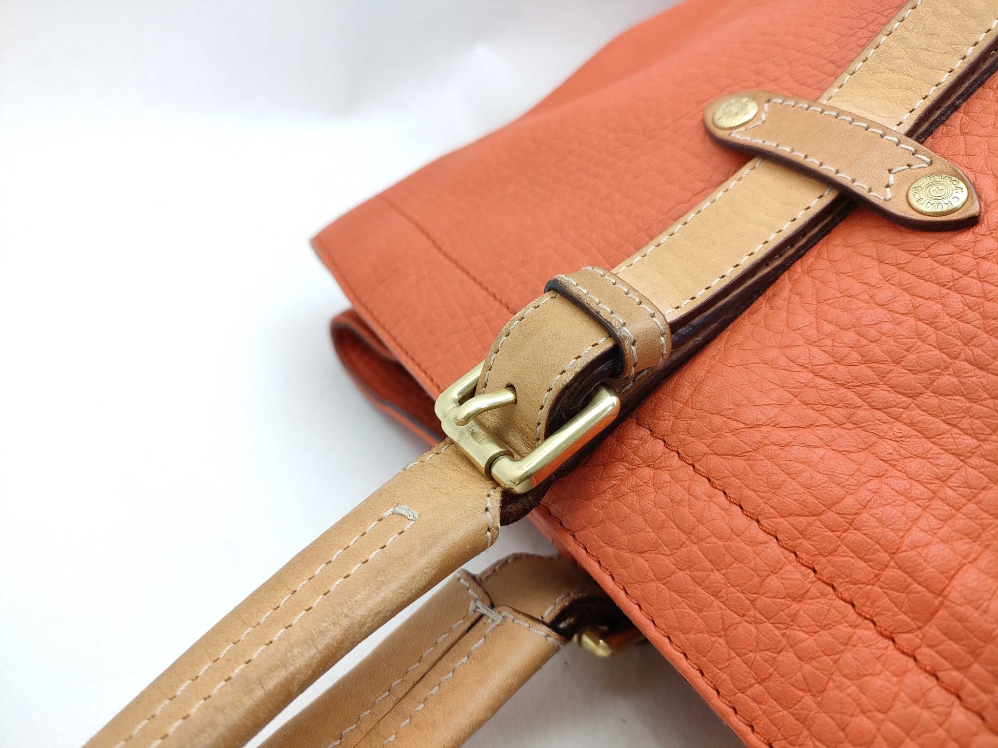 HUNTING WORLD Hunting World Leather Tote Bag Orange Tote Bag