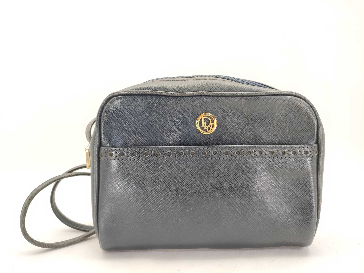 Dior Leather Shoulder Bag Navy
