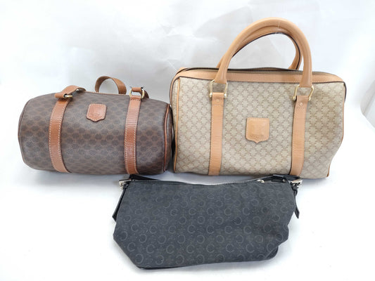 CELINE Macadam C Macadam Handbag 3-Piece Set