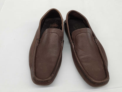 Gucci Leather Driving Loafers, Dark Brown, Size 7