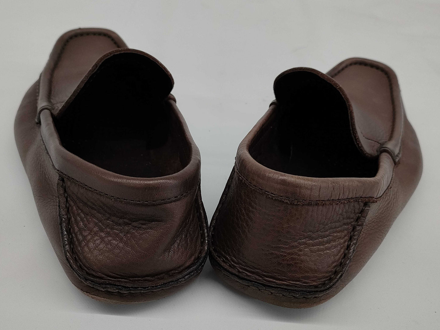 Gucci Leather Driving Loafers, Dark Brown, Size 7