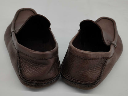 Gucci Leather Driving Loafers, Dark Brown, Size 7