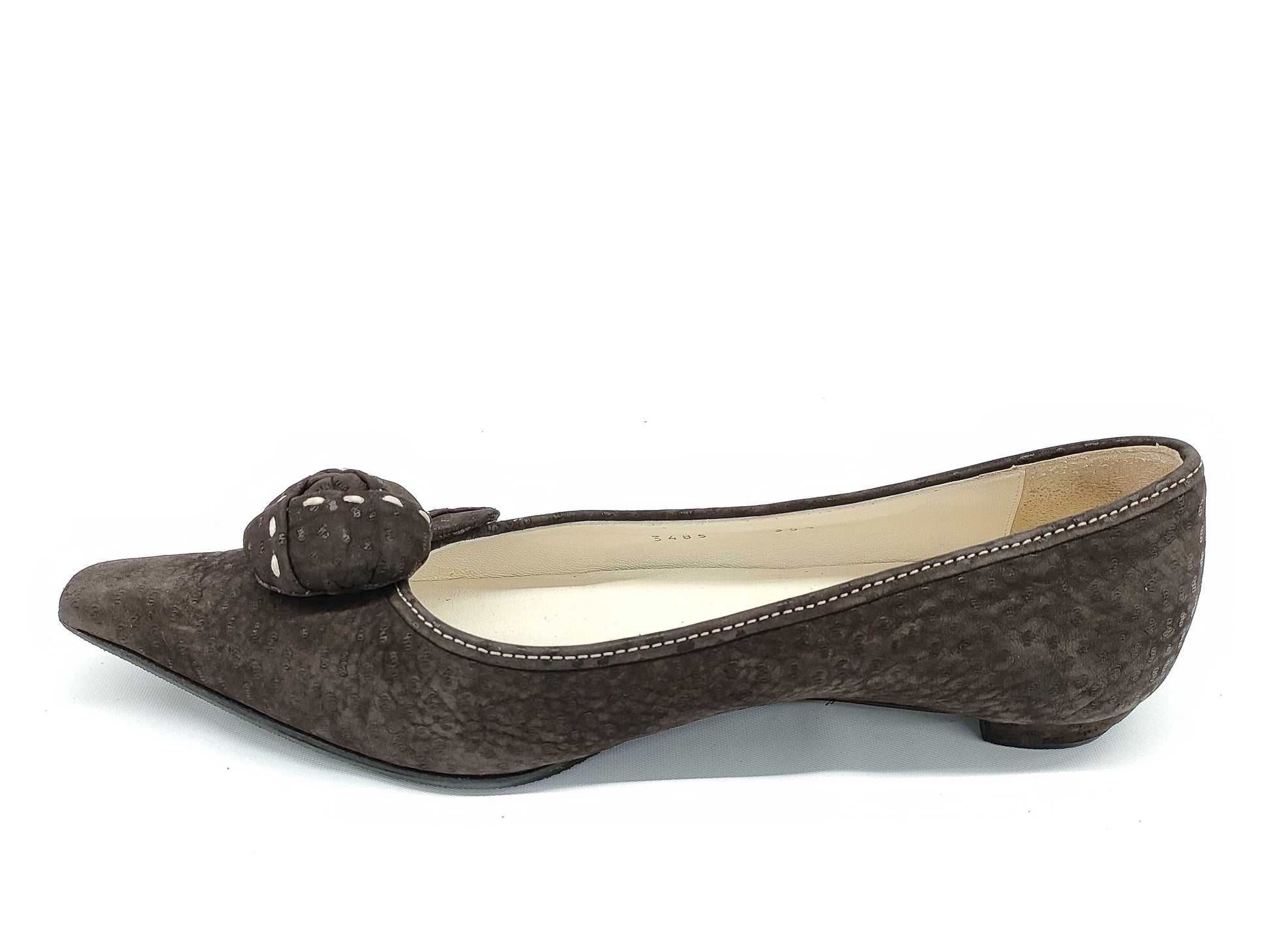 PRADA Prada Suede Flower Flat Shoes Size 35.5 Pumps