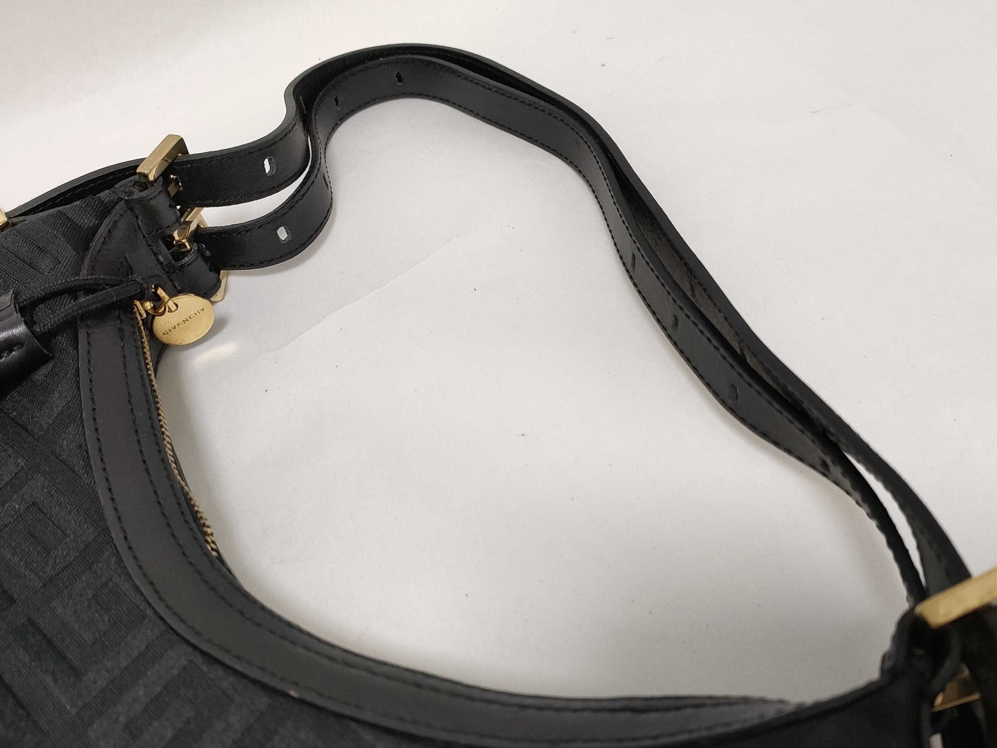 GIVENCHY Givenchy 4G logo all-over print shoulder bag hobo tassel black shoulder bag