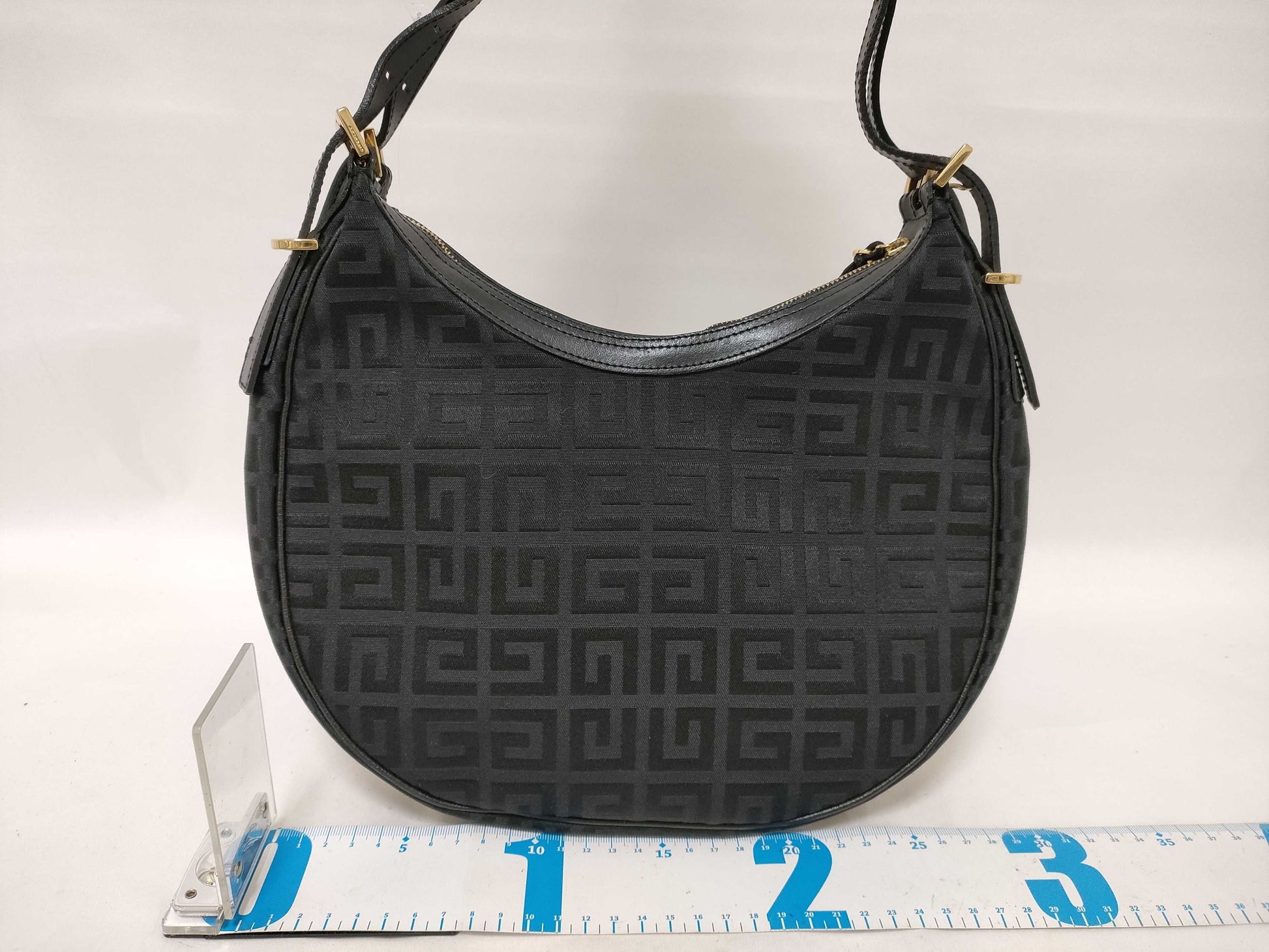 GIVENCHY Givenchy 4G logo all-over print shoulder bag hobo tassel black shoulder bag