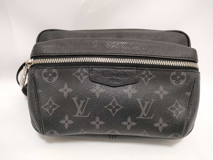 LOUIS VUITTON Taiga Bumbag Outdoor Monogram Eclipse x Taiga M30245 FO4109 Black Shoulder Bag