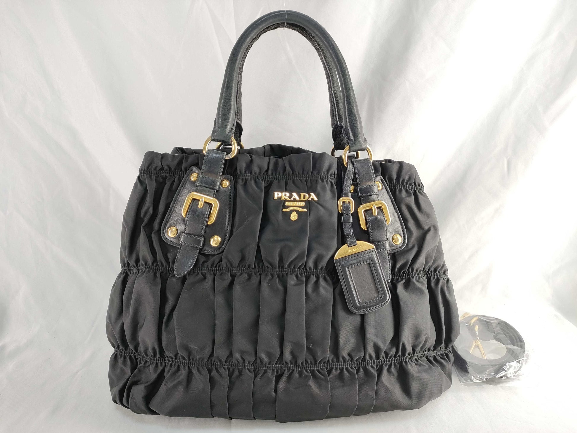 PRADA Prada 2-way bag gathered handbag