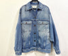 MAXMARA Oversized Washed Denim Jacket