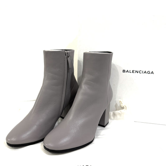 BALENCIAGA Leather Gray Back Logo Size 36 Other Shoes