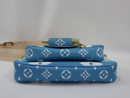 LOUIS VUITTON LOUIS VUITTON LV Multi Pochette Accessoires Blue/White M57633 Monogram Canvas Shoulder Bag M57633 Shoulder Bag