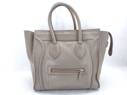CELINE Luggage Micro Greige Handbag