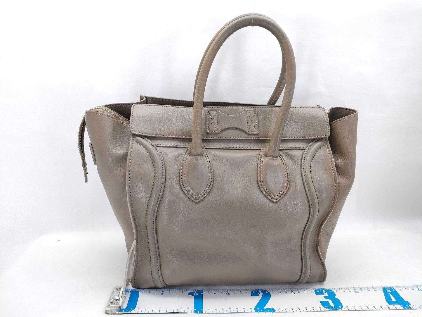 CELINE Luggage Micro Greige Handbag