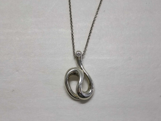 Tiffany & Co. Tiffany Open Web Necklace with 1 Diamond, SV925 Necklace