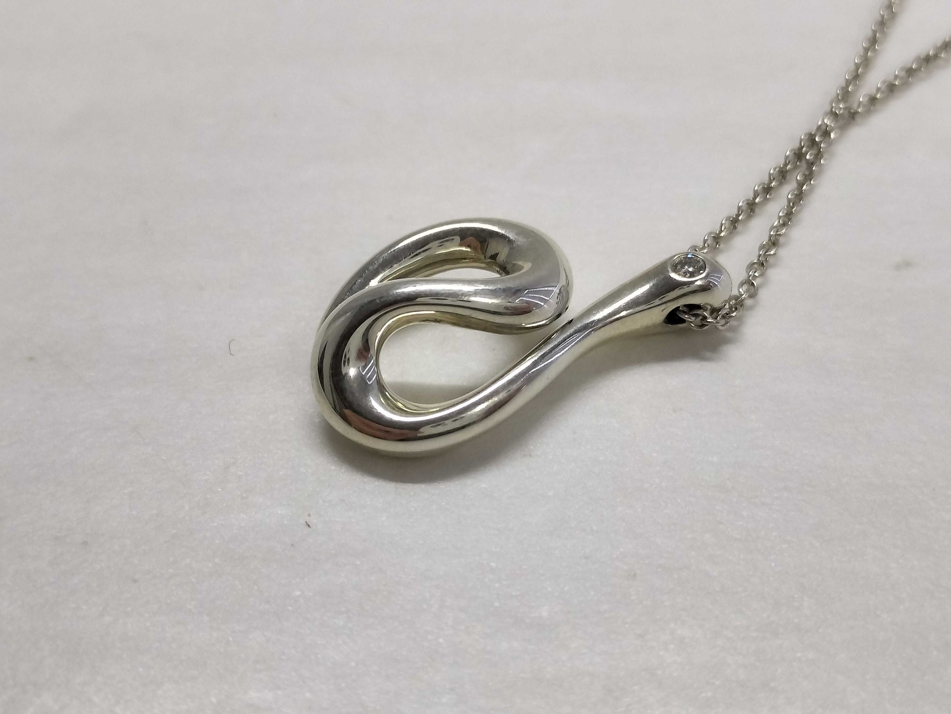 Tiffany & Co. Tiffany Open Web Necklace with 1 Diamond, SV925 Necklace