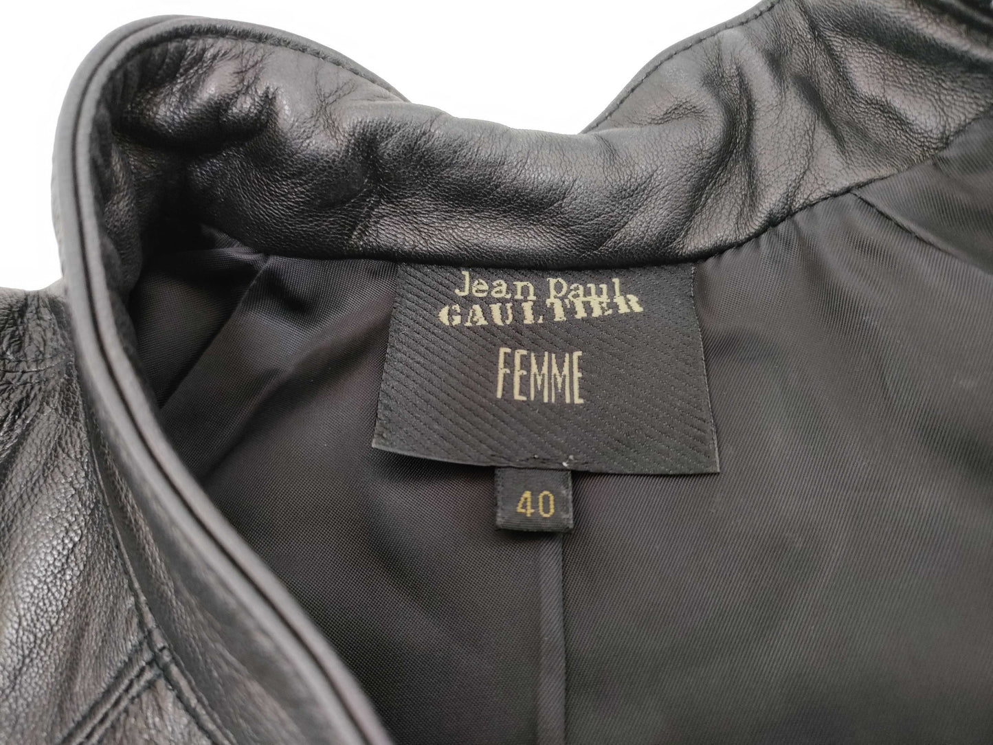 JEAN PAUL GAULTIER Jean Paul Gaultier Leather Rider's Jacket Women's Size 40 Tops