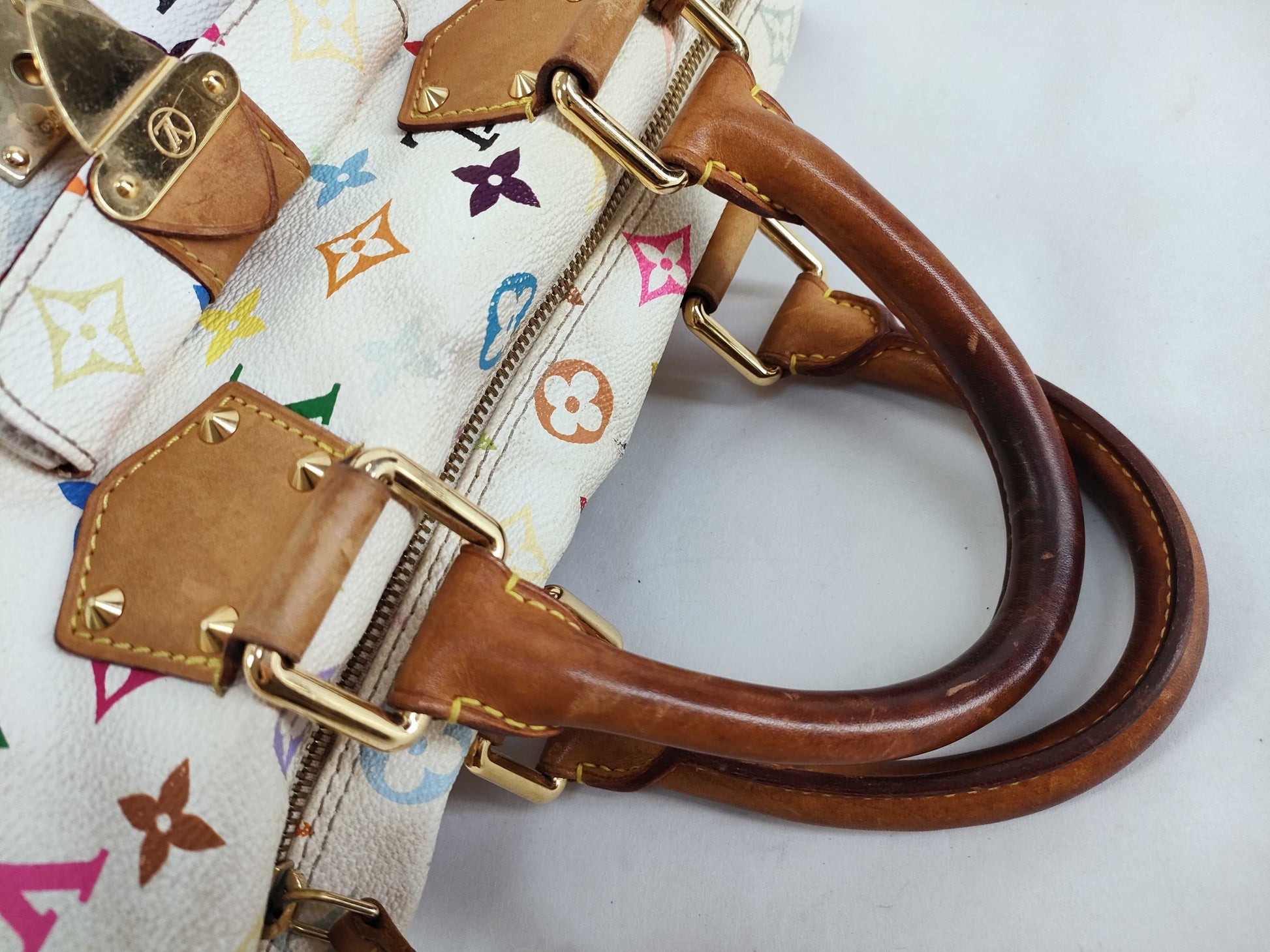 LOUIS VUITTON Monogram Multicolore Vuitton Multi Blanc Speedy 30 SP0024 Boston Bag