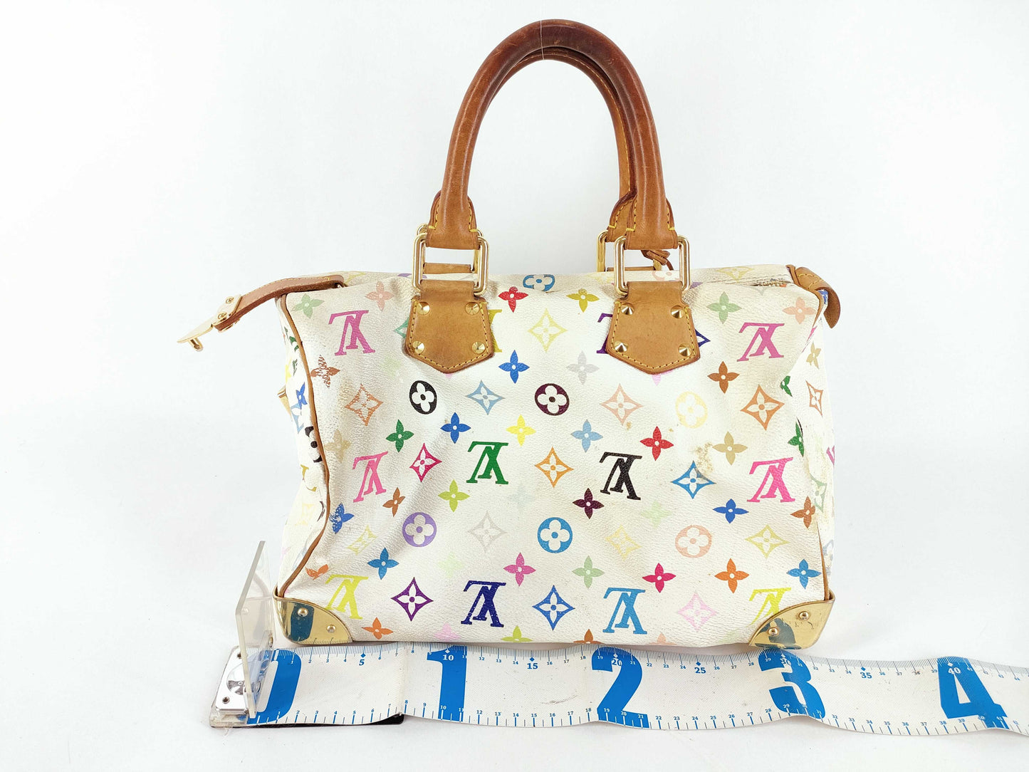 LOUIS VUITTON Monogram Multicolore Vuitton Multi Blanc Speedy 30 SP0024 Boston Bag