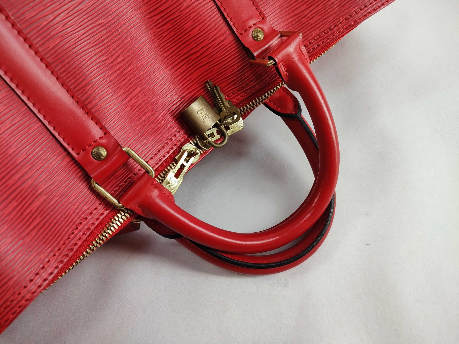 LOUIS VUITTON Epi Keepall 50 Boston Bag SP0976