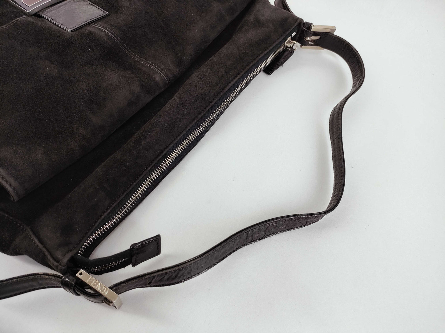 FENDI Mamma W30 Suede Shoulder Bag