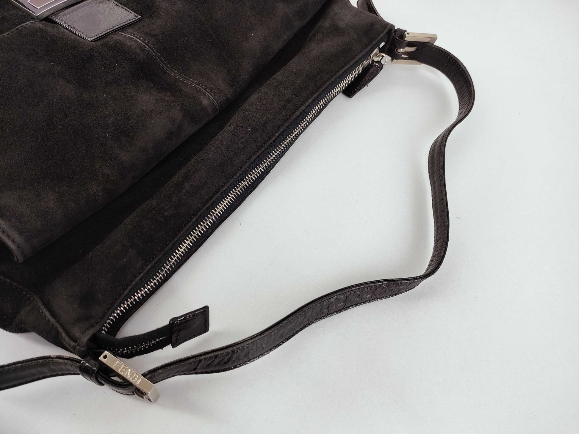 FENDI Mamma W30 Suede Shoulder Bag