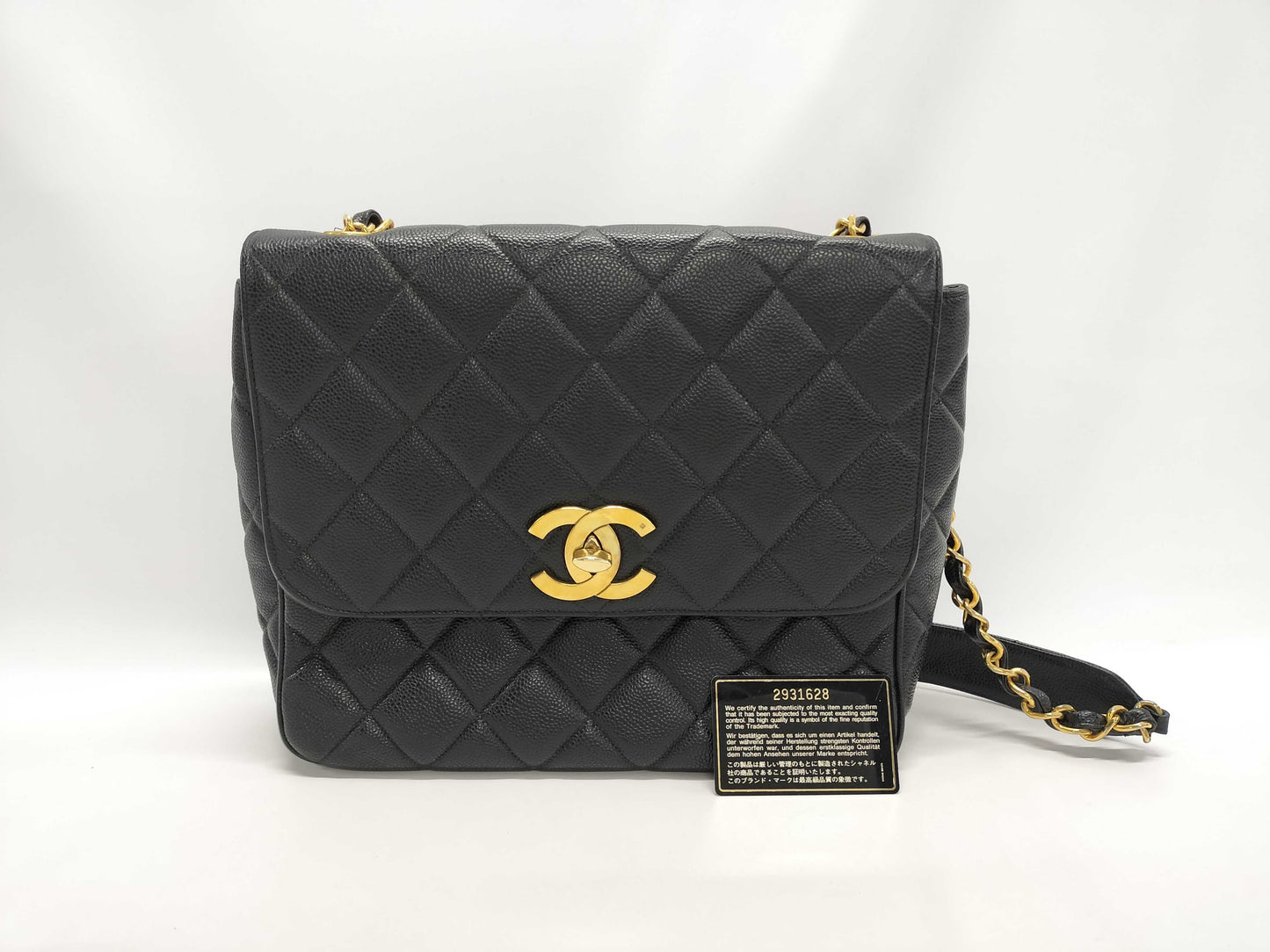 CHANEL Matelasse Chain Shoulder Bag Caviar Skin Shoulder Bag