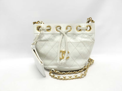 CHANEL Bicolor Chain Shoulder Bag Lambskin Shoulder Bag