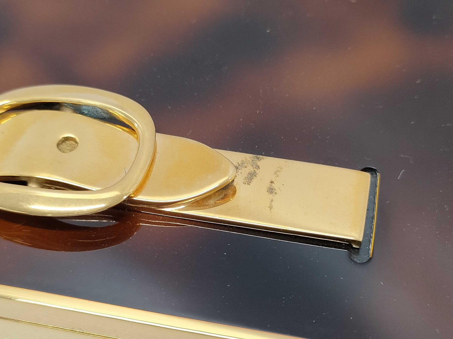 HERMES Cigarette Case Metal/Wood Two-Tone Other Accessories