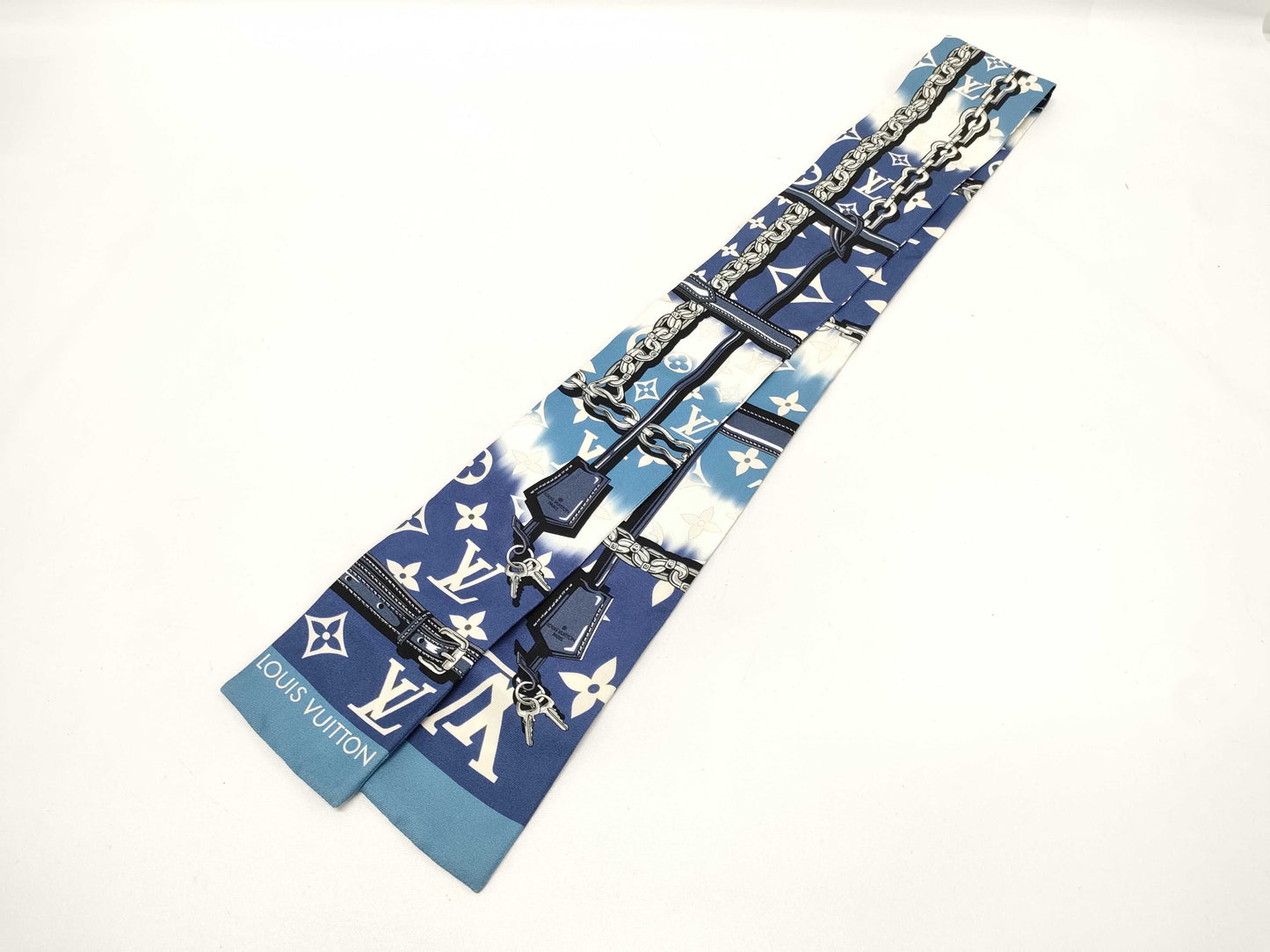 LOUIS VUITTON Monogram Silk Bandeau Blue Other Accessories