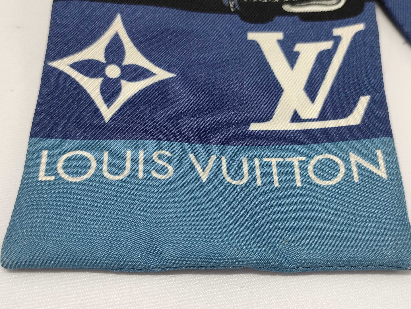 LOUIS VUITTON Monogram Silk Bandeau Blue Other Accessories