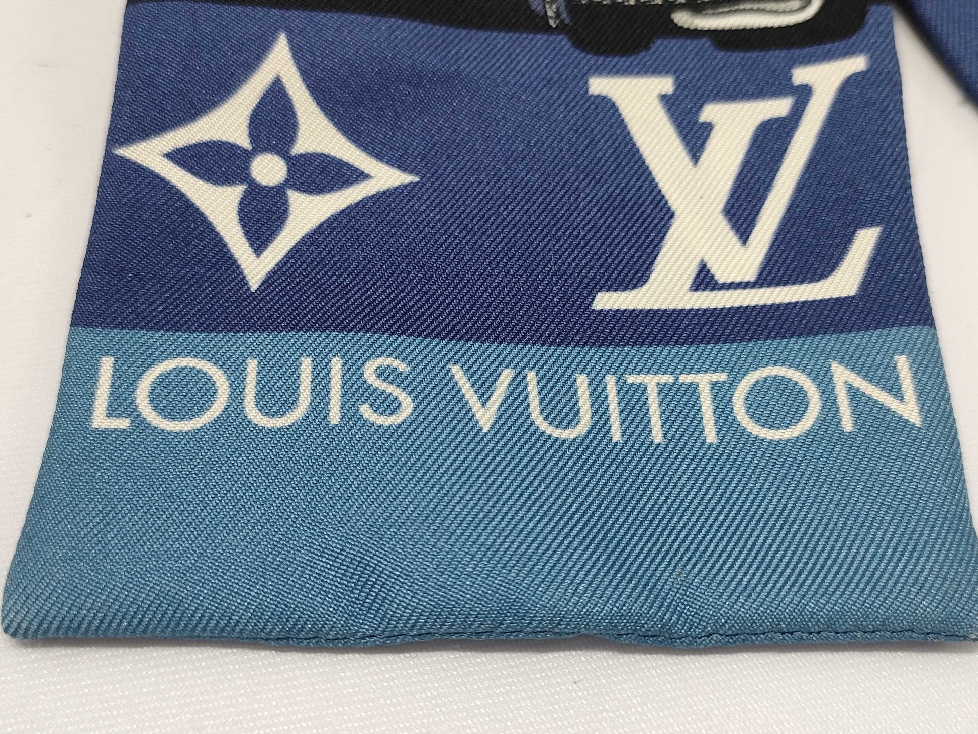 LOUIS VUITTON Monogram Silk Bandeau Blue Other Accessories