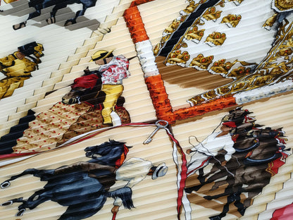 HERMES Pleated Carre Scarf