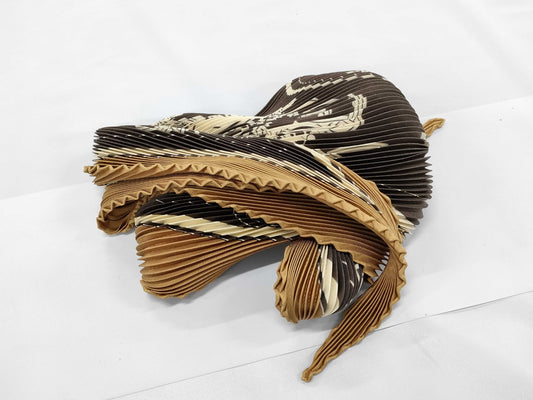 HERMES Pleated Carre Scarf